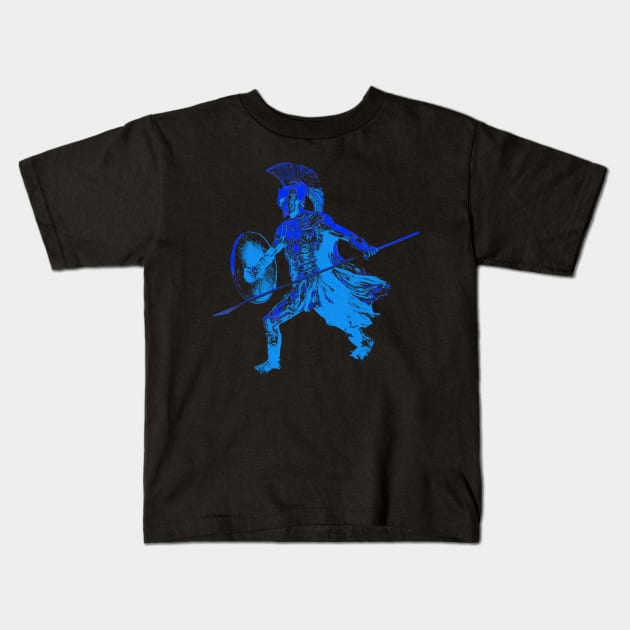 Hoplite Warrior Kids T-Shirt by ErianAndre